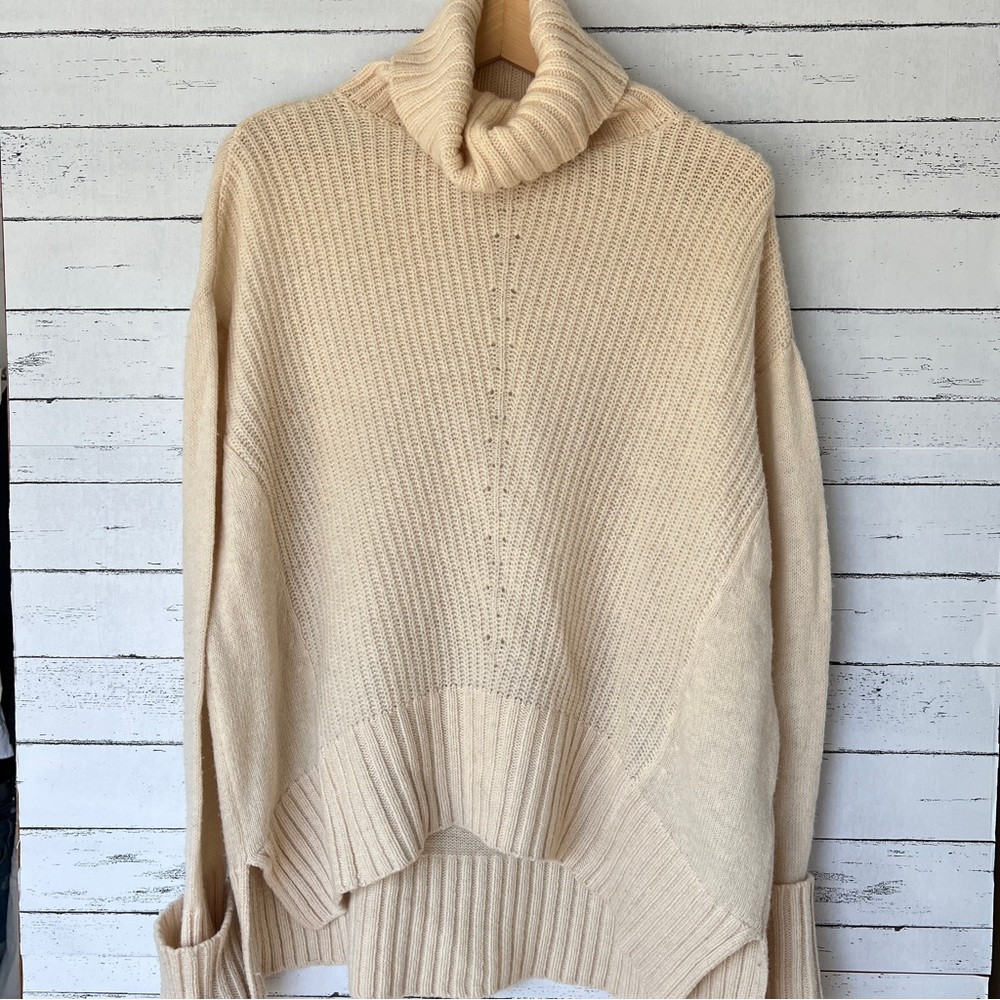 Moth for Anthro Cream-color Turtleneck Sweater
